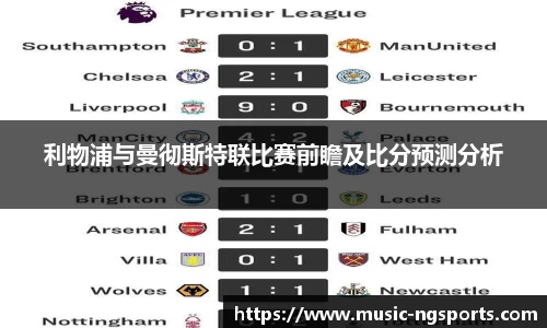 利物浦与曼彻斯特联比赛前瞻及比分预测分析